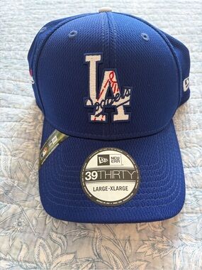 New Era Los Angeles Dodgers Blue Stretch-Fit Cap with White Logo